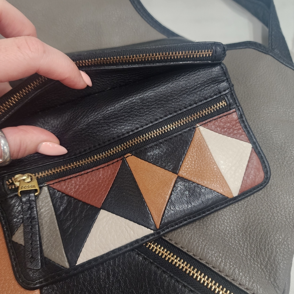 [ Fossil] Explorer Patchwork Matching Crossbody, … - image 5